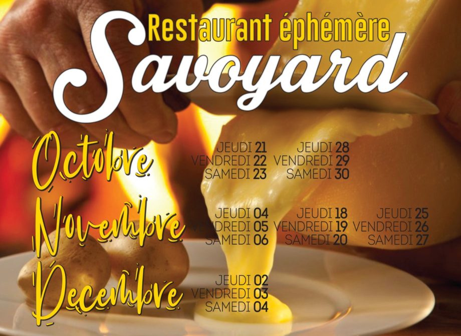 Restaurant éphémère savoyard 2021